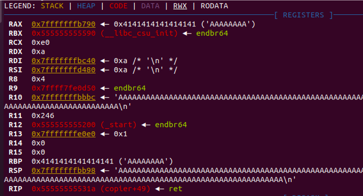 Pwndbg echo server 3