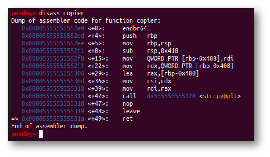 Pwndbg echo server 4