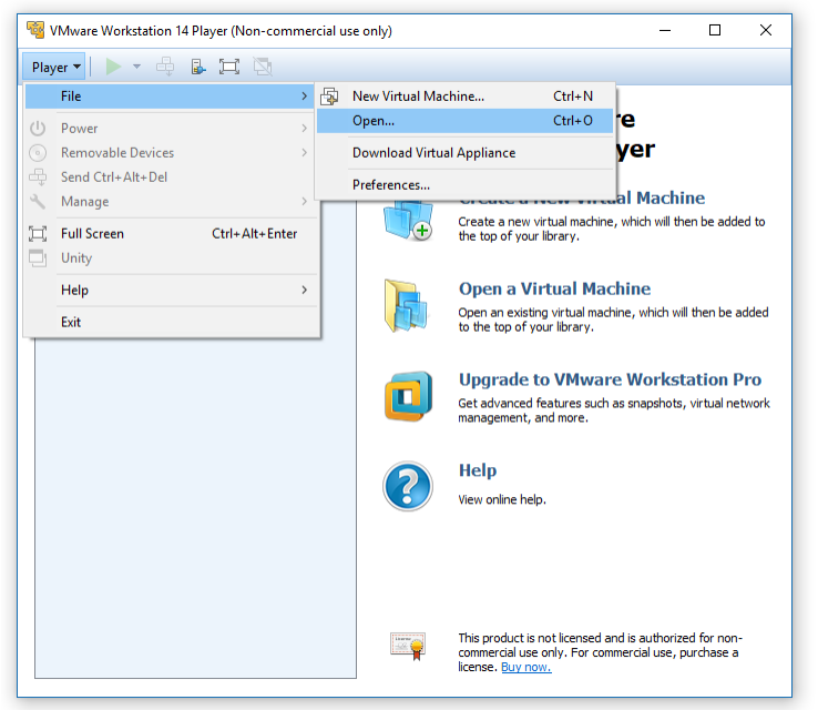 VMware Fusion - Importa OVA