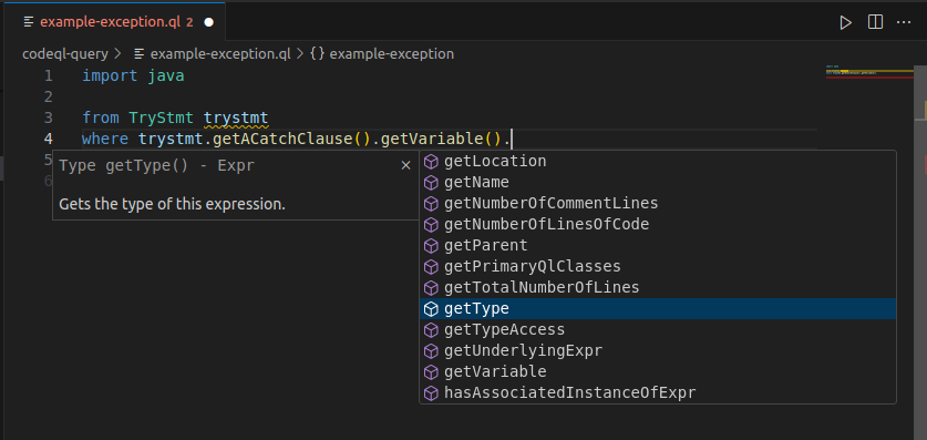 CodeQL help inline